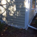 after construction photo showing side of home