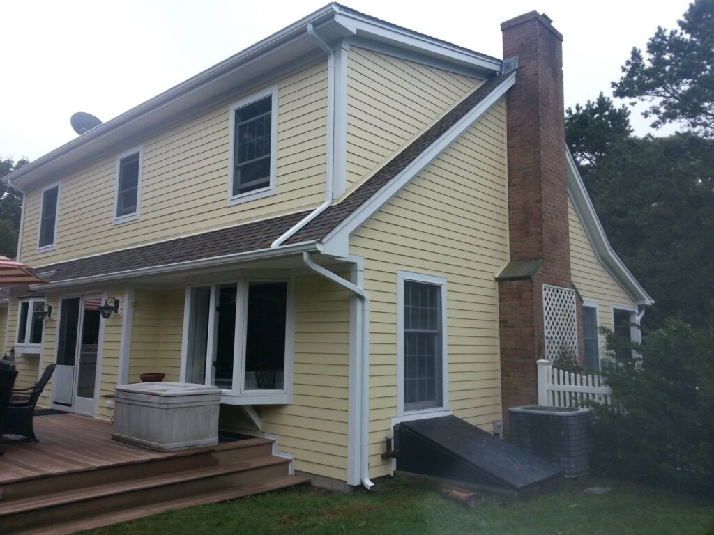 after construction photo of front of home, right angle