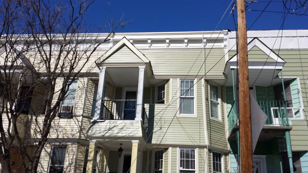 after construction photo showing balcony