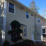 after construction photo showing back of home, left angle