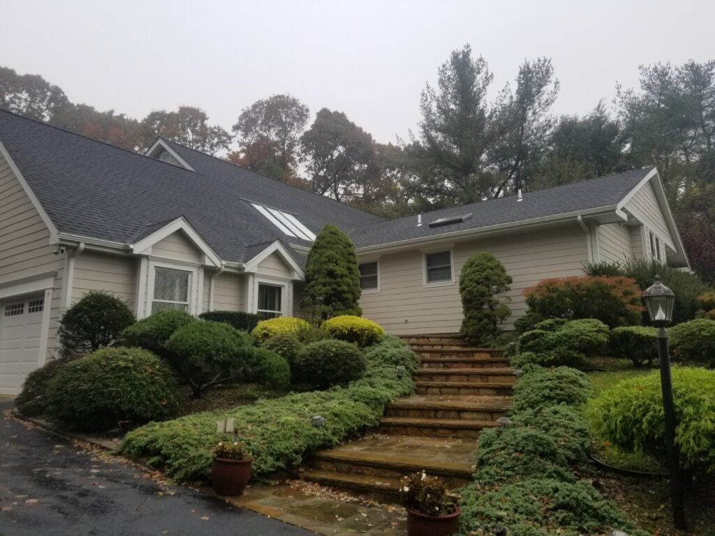 after construction photo of the front of home