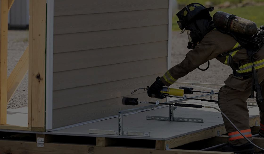 Fire testing James Hardie fiber cement siding on a test wall