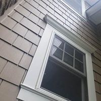 after construction photo of custom window trim